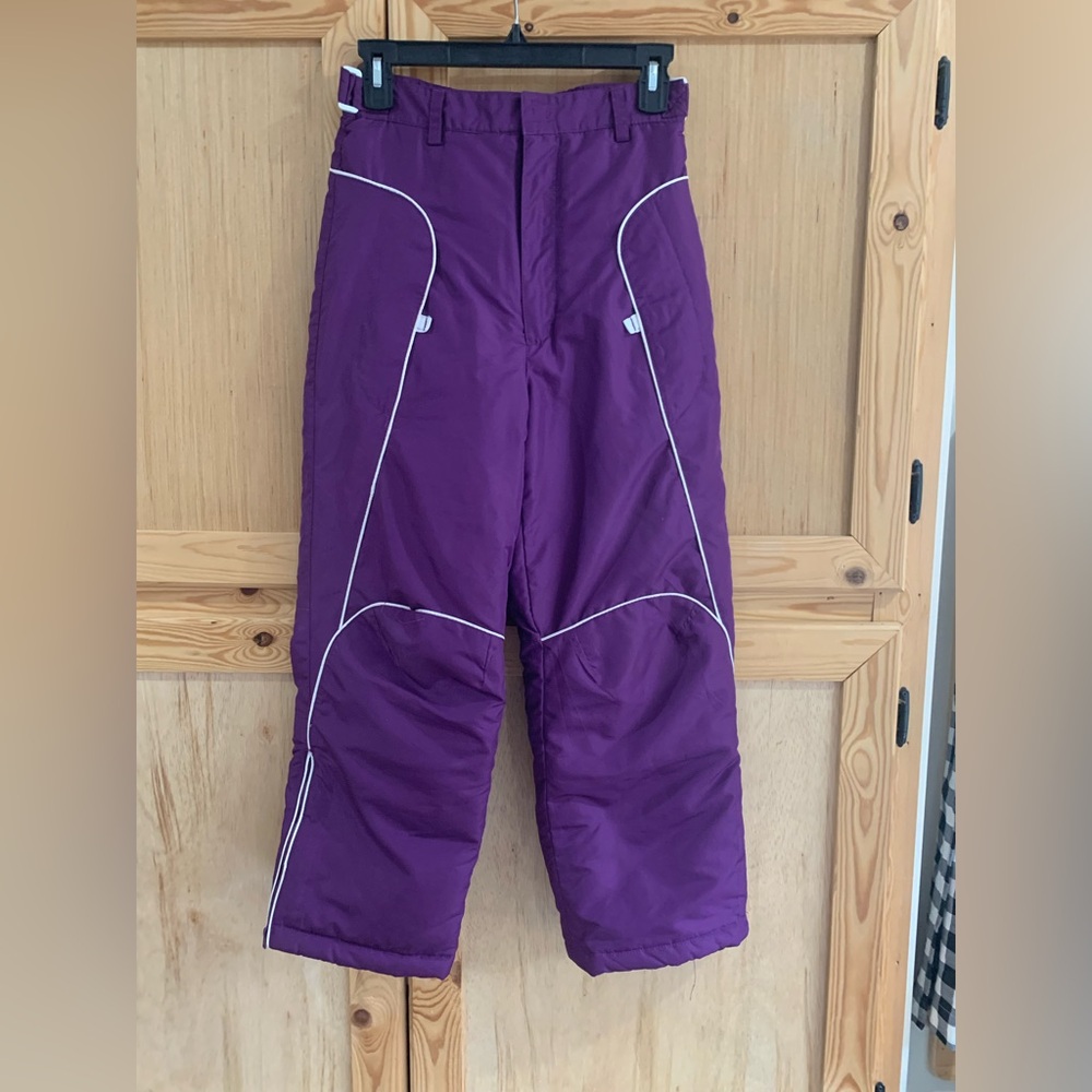 London Fog purple snow ski sledding pants size M 10-12